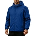 thumbnail image 6 of LEKWK Hooded Rain Jackets for Men Windbreaker Waterproof Lightweight Rain Jacket Full Zip Activewear with Side Pockets for Hiking Running Travel Camping Blue L, 6 of 6