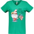 thumbnail image 3 of Inktastic God Bless the USA Gnome Women's V-Neck T-Shirt, 3 of 5
