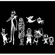 Car Decal Jack Skellington Family 6 Inch Vinyl Horror Movie Classic Nightmare Before Christmas NBC