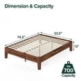 thumbnail image 4 of Zinus Marissa 12" Deluxe Wood Platform Bed Frame, Antique Espresso Finish, Full, 4 of 9