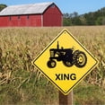 thumbnail image 5 of Tractor Crossing Metal Sign Warning Country Road Street Caution XING Rustic Home Farmhouse Wall Decor, 5 of 6