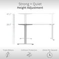 thumbnail image 3 of VIVO White Electric Motor Height Adjustable Corner 3 Leg Standing Desk Frame, 3 of 8