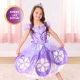 thumbnail image 3 of Disney Jr. Sofia the First Royal Magic Dress-Up Set, Kids Dress-Up and Pretend Play Costume with Sofia Dress, Tiara, and Collectible Charm, Walmart Exclusive, 3 of 7
