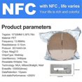 thumbnail image 2 of 100 PCS NFC Tags Sticker with NTAG213 Chip Blank NFC Stickers Adhesive Labels RFID Tags Rewritable 144 Bytes Memory, 2 of 5