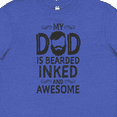 thumbnail image 4 of Inktastic My Dad is Bearded Inked and Awesome Youth T-Shirt, 4 of 5