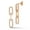 Rose Gold-3 Links, variant on Adesso Milano Jewelry Sterling Silver Paperclip Link Drop Earrings with Cubic Zirconia Stones for Women, Gold, 3 Links