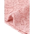thumbnail image 5 of INSPIRE CHIC Elegant Lace Bolero Shrug for Women 3/4 Sleeve Sheer Floral Lace Cardigan Top XS Pink, 5 of 6