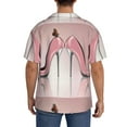 thumbnail image 5 of KLL High Heel Shoes Butterfly Print Men's Shirt Short Sleeve Button Down Summer Cuba Beach Shirts- Medium, 5 of 7