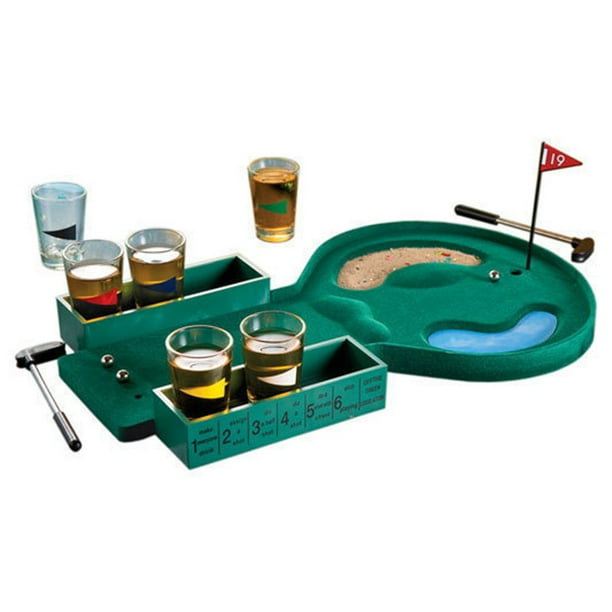 Cieken 19 Hole Mini Golf Drinking Shot Glass Game Putter