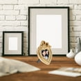 thumbnail image 4 of FENGGUIQU Golden Resin Heart Shaped Picture Frame Vintage Desk Photo Display, 4 of 6