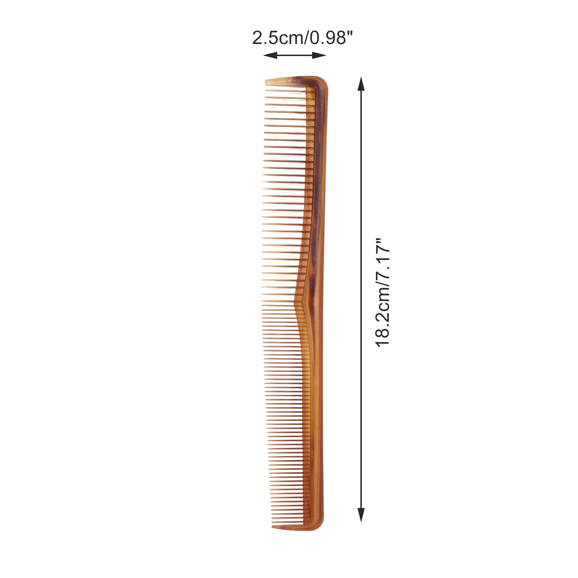 Unique Bargains 1 Piece Lightweight Two-Color Flat Comb in Amber Color for All Hair Types