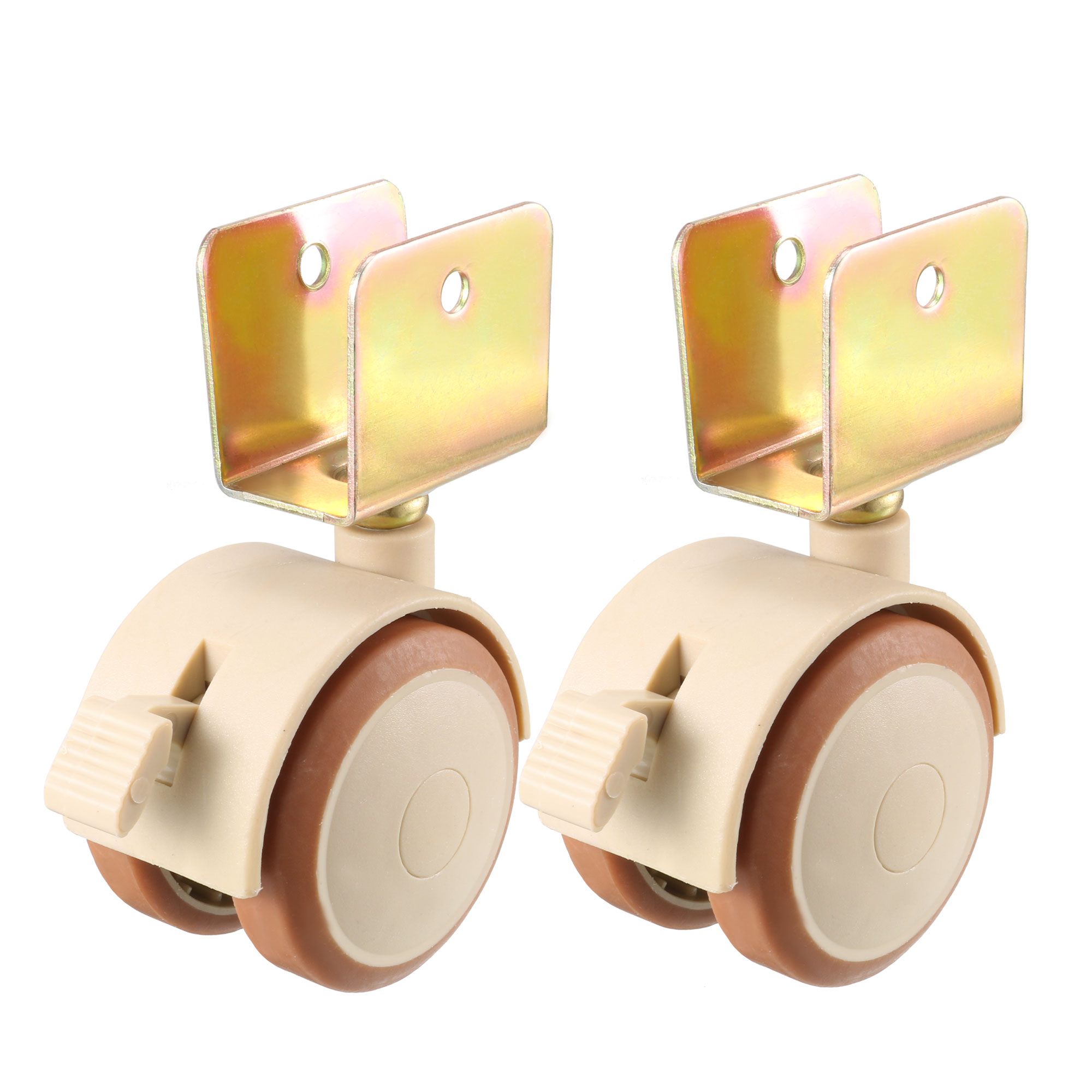 1.85 Inch Swivel Caster Wheels UBracket Furniture Caster Twin Wheel