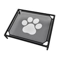 thumbnail image 1 of Refriando cama de mascota elevada cama elevada muebles transpirables y transpirables perros pequeños perros elevados cama para mascotas cama de hamaca patrón de pata, 1 of 8