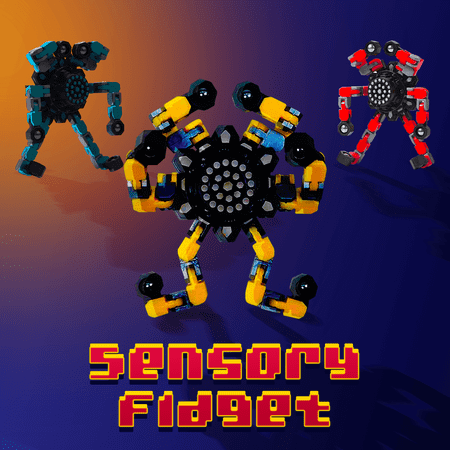 Lina 3PCS Transformable Chain Robot Toy DIY Deformation Robot Deformed Mechanical Spiral Twister Fingertip Decompression Fingertip Toy for Kids and Adults