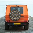 thumbnail image 4 of Haiem Spare Tire Cover , Wheel Cover with Flower Butterfly printed, Camper Spare Tire Cover Fit for Jeep Wrangler Rv SUV Truck Travel Trailer-16 inch, 4 of 9