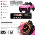 thumbnail image 4 of iYofe 12V Lamborghini Ride on Cars with Remote Control, Powered Ride on Toys with Music, USB/AUX Ports, LED Lights, 3 Speeds, 4 Wheels Electric Cars for Kids Toddlers Ages 3-5, Pink, 4 of 10