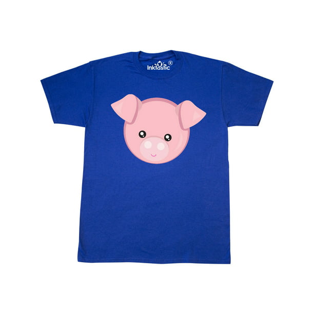 INKtastic - Inktastic Cute Pig, Little Pig, Head, Pink Pig Adult T-Shirt Male Royal Blue L - Walmart.com - Walmart.com