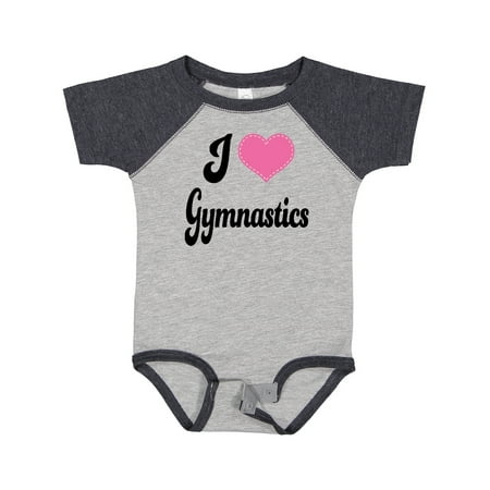 

Inktastic I Love Gymnastics Gift Baby Girl Bodysuit