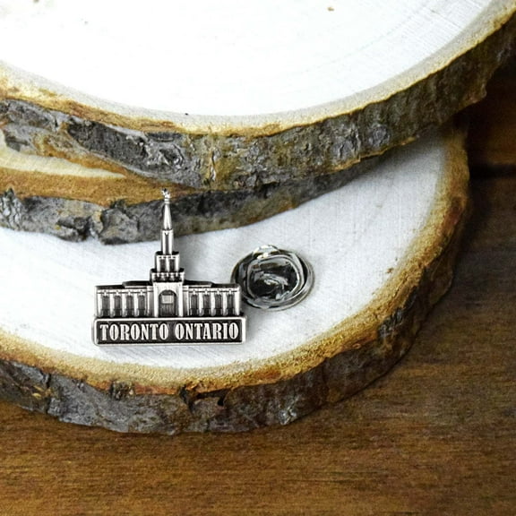 Toronto Canada 3/4" Antique Silver Temple Pin by Ringmasters