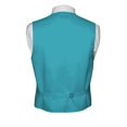 thumbnail image 2 of BEST TUXEDO Men's Formal, Prom, Wedding, Homecoming, Tuxedo Vest, Tie & Hankie Set in Turquoise Solid Satin - XS, 2 of 3