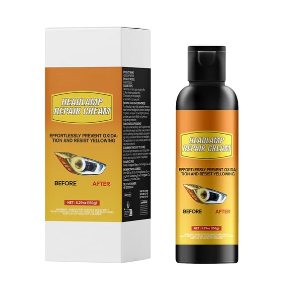 HuiXinOu Car Headlight Restoration Solution, 5.07 fl oz Long Lasting Coating, Headlight Cleaner and Polisher, Restores Dull Headlights for All Vehicle Models