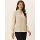 thumbnail image 3 of Dde San Patricio profesional Blusas de gade manlarcon cuello alto elegante pamujer  Caqui XL, 3 of 6