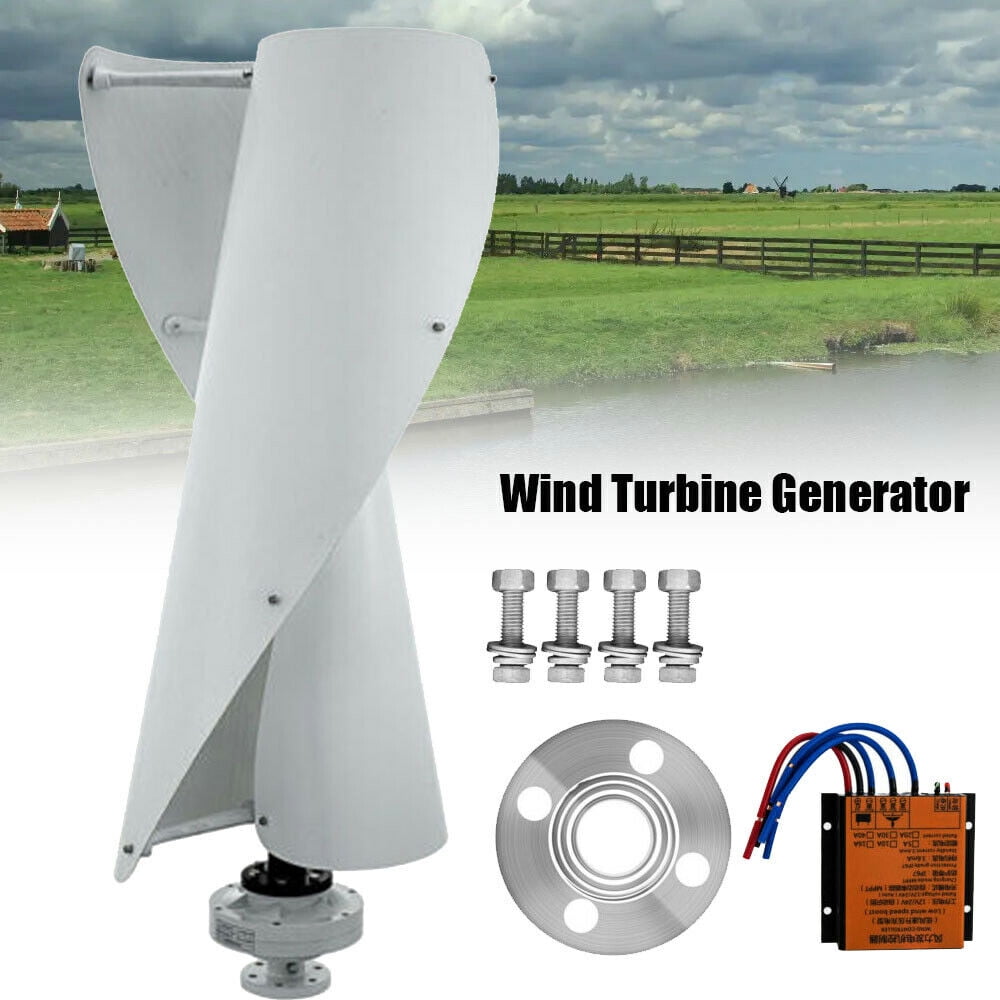 Aiqidi 400W 24V Wind Turbine Generator Vertical Ip65 White Maglev