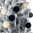 thumbnail image 4 of 12 bolas navideñas de terciopelo, adornos navideños grandes de 2,4 pulgadas para la decoración del árbol de Navidad, juego de bolas navideñas irrompibles flocadas, 4 of 5