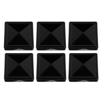 Raindrops  6 Pcs Decorative Fence Post Cover Topper Caps Replacement Black