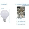 Great Value LED Bulb, 2.5Watt (25W Equivalent) Daylight G25 Dimmable Deco Bulbs E26 Base, 3PK