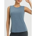 thumbnail image 2 of BALEAF Women's Workout Tank Tops Racerback Open Back Top Sleeveless Running Yoga Shirts Loose Fit Athletic Gym Sports Heather Blue 3XL, 2 of 7