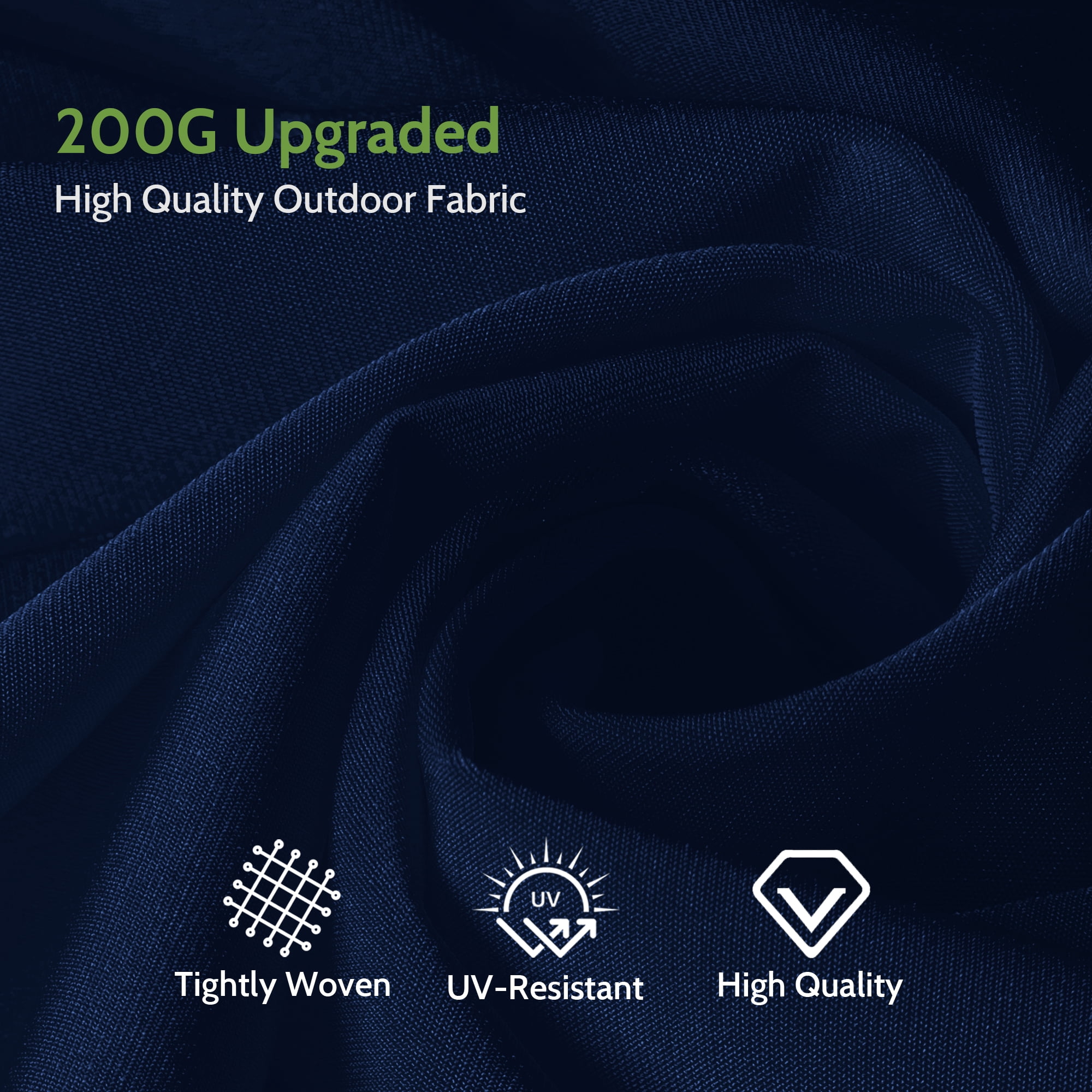Scafild | 10ft Outdoor Patio Umbrellas with Solar Lights, 3 Tier Vented Large Market Table Umbrella with 8 Sturdy Ribs & 1.5" Pole UV Protection for Garden Deck Backyard Pool - Navy