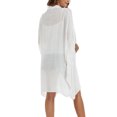 thumbnail image 5 of Miluxas Bathing Suit Cover Ups for Pregnant Women Bikini Cover Up Beach Shirt Tunic Dress White Free Size, 5 of 6