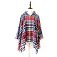 thumbnail image 1 of Mode Femmes Cape Châle à Carreaux Tricot Cardigan Cape, 1 of 5
