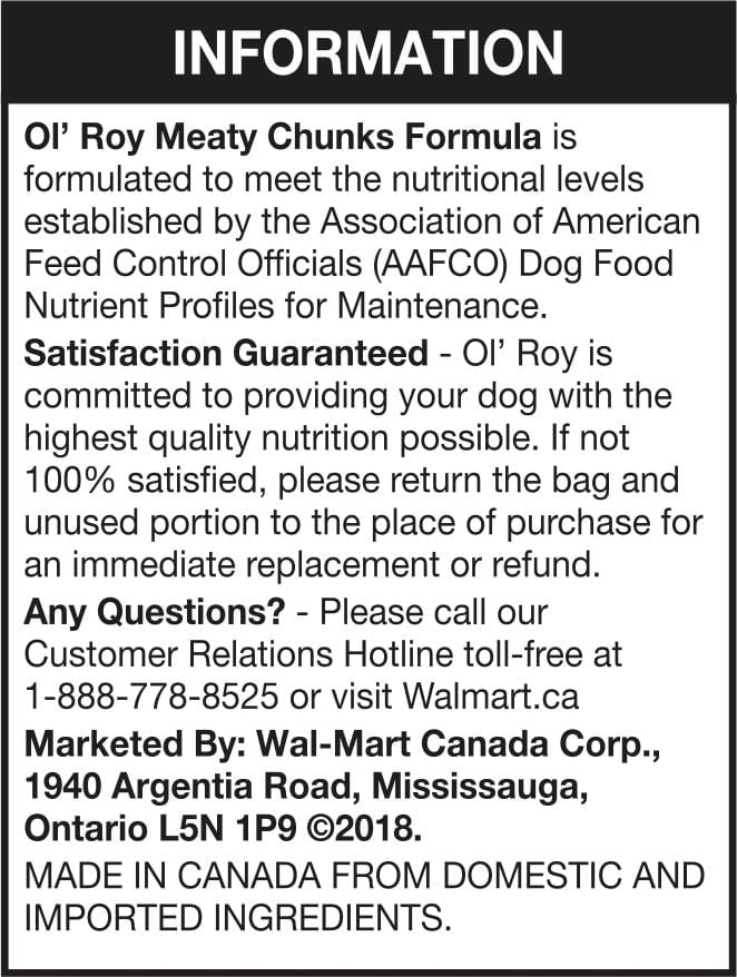 Ol' Roy Morceauz à la viande et sauce - Nourriture sèche pour chiens adultes