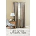 thumbnail image 3 of Mainstays Farmhouse Diamond Light Filtering Rod Pocket Panel Pair, Set of 2, Beige, 76 x 84, 3 of 10