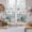White, variant on Teal Blue Coastal Tier Curtains 24 Inch Length, Summer Beach Starfish Shell Coral Nautical Cafe Short Curtains for Bathroom Sink, Small Kitchen Curtain Light Filtering Drapes 2 Panels 27.5"Wx24"L
