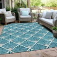thumbnail image 6 of Addison Rugs Chantille Indoor/Outdoor Transitional Diamonds Teal Washable Rectangle Rug, 10' x 14', 6 of 6