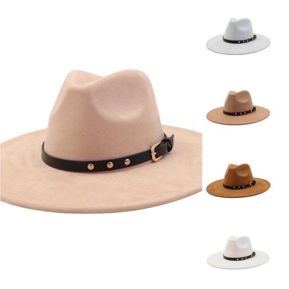 LIUYUNNN Cowboy Hats for Boys Timeless Fedora Hat For And – Wide Brim Jazz Style With Ethnic Design Flat Unisex Fashion Headwear, One Size