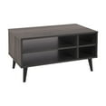 thumbnail image 1 of CorLiving Cole Rectangle Engineered Wood Indoor Coffee Table with 4 Open Shelves, Dark Grey, 1 of 9
