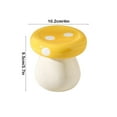 thumbnail image 3 of Soporte de cerámica con forma de hongo para palillos de dientes y frasco para hisopos de algodón,ideal para guardar objetos en el baño o la sala de estar (amarillo,1 pieza). Rkxzt, 3 of 8