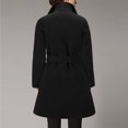 thumbnail image 4 of LOVZFMLL Jackets for Women's Solid Color Lapel Pocket Button Long Woolen Coat Jacket Cardigan Jacket, 4 of 6