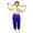 Blue, variant on Bronzed Bright Straight Pants Children's Stretch Dance Closing Pants