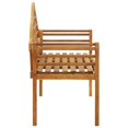 thumbnail image 2 of vidaXL 1/2x Solid Acacia Wood Garden Bench with Backrest 53.1" Brown/Gray, 2 of 10