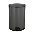 thumbnail image 2 of Hometrends 12 Litre Stainless Steel Pedal Bin, Black, Bathroom Waste Basket, 2 of 6