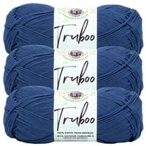 Lion Brand Yarn Truboo Navy Yarn 3 Pack