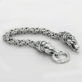 thumbnail image 2 of Handmade Men's Stainless Titanium Steel Viking Long Bear Bracelet Back Shape Ornament, 2 of 2