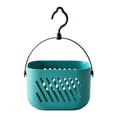 thumbnail image 2 of 1Pc Plastic Shower Caddy Basket,Hanging Shower Basket,Wall Hanging Storage Basket,Kitchen Organizer with Hooks,Hanging Bathroom Dorm Organizer,Portable Storage Caddy Tote for Garden Tools,Blue, 2 of 4
