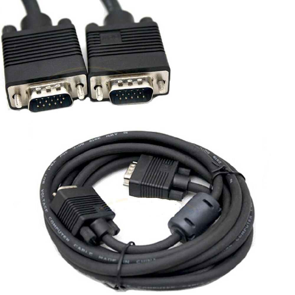 10ft VGA SVGA 15Pin Male to Male M/M Monitor Cable Lead PC TV Laptop LCD Display 