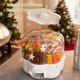 thumbnail image 4 of SharkTRUE Christmas Candy Dispenser, 360 Rotating Candy Dispenser 6 Compartments with Lid , Multi-grid Large Capacity Grain Storage Container, One-Button Dispensing for Snacks, for Snacks Cereals C-an, 4 of 8